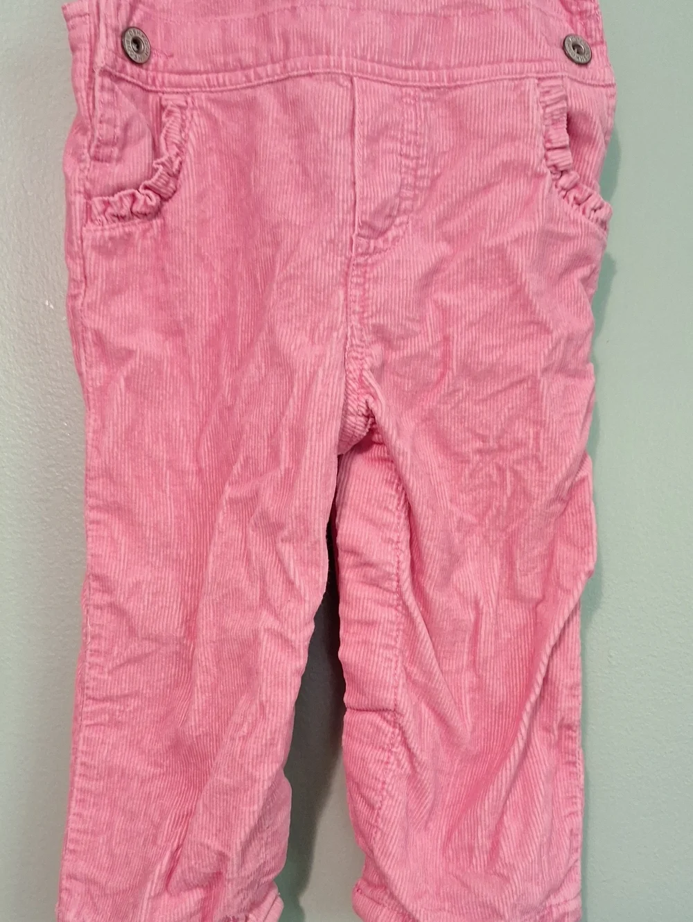 Oshkosh Bgosh Pink Little Girls Corduroy Overalls Size 12m